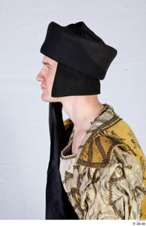  Photos Medieval Prince in cloth dress 1 Formal Medieval Clothing black chaperon caps  hats head medieval Prince 0003.jpg